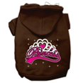 thumbnail image 1 of I'm A Princess Screen Print Pet Hoodies Brown Size Sm (10), 1 of 1