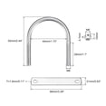 thumbnail image 2 of Unique Bargains Round U-Bolts 3 Sets 44mm Inner Width 62mm Length M6 with Nuts and Plates, 2 of 5