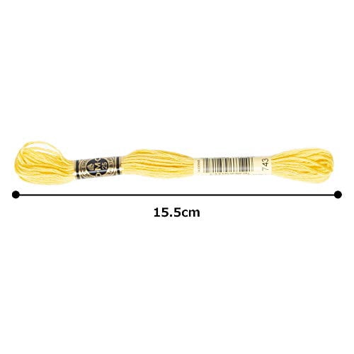 DMC coton 6 brins fil à broder 8 m (8.7 yd) jaune