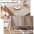 thumbnail image 3 of Nappe à Franges en Coton Lin Lourd Anti-Poussière pour Décoration de Table de Cuisine, 3 of 5