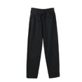 thumbnail image 1 of Timegard Pants for Women Elastic Waisted Drawstring Solid Color Crop Pants Casual Comfy Trousers Pockets, 1 of 2