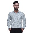 thumbnail image 1 of BESTMAN Cotton Formal Shirts For Men Slim Fit Printed Full Sleeve Shirts For Men, 1 of 5