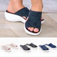 thumbnail image 2 of Sandales Correctrices de Sport en Maille à Talon Compensé Tricoté pour Femmes, Chaussures de Plage d'Été Respirantes, 2 of 6
