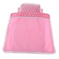 thumbnail image 1 of Ensemble de Literie Fait à la Main Rose à Pois avec Couette, Oreiller et Drap pour 25 cm, 1 of 8