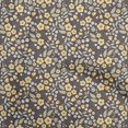 thumbnail image 1 of oneOone Velvet Yellow Fabric Floral Craft Projects Decor Fabric Printed By The Yard 58 Inch Wide, 1 of 5