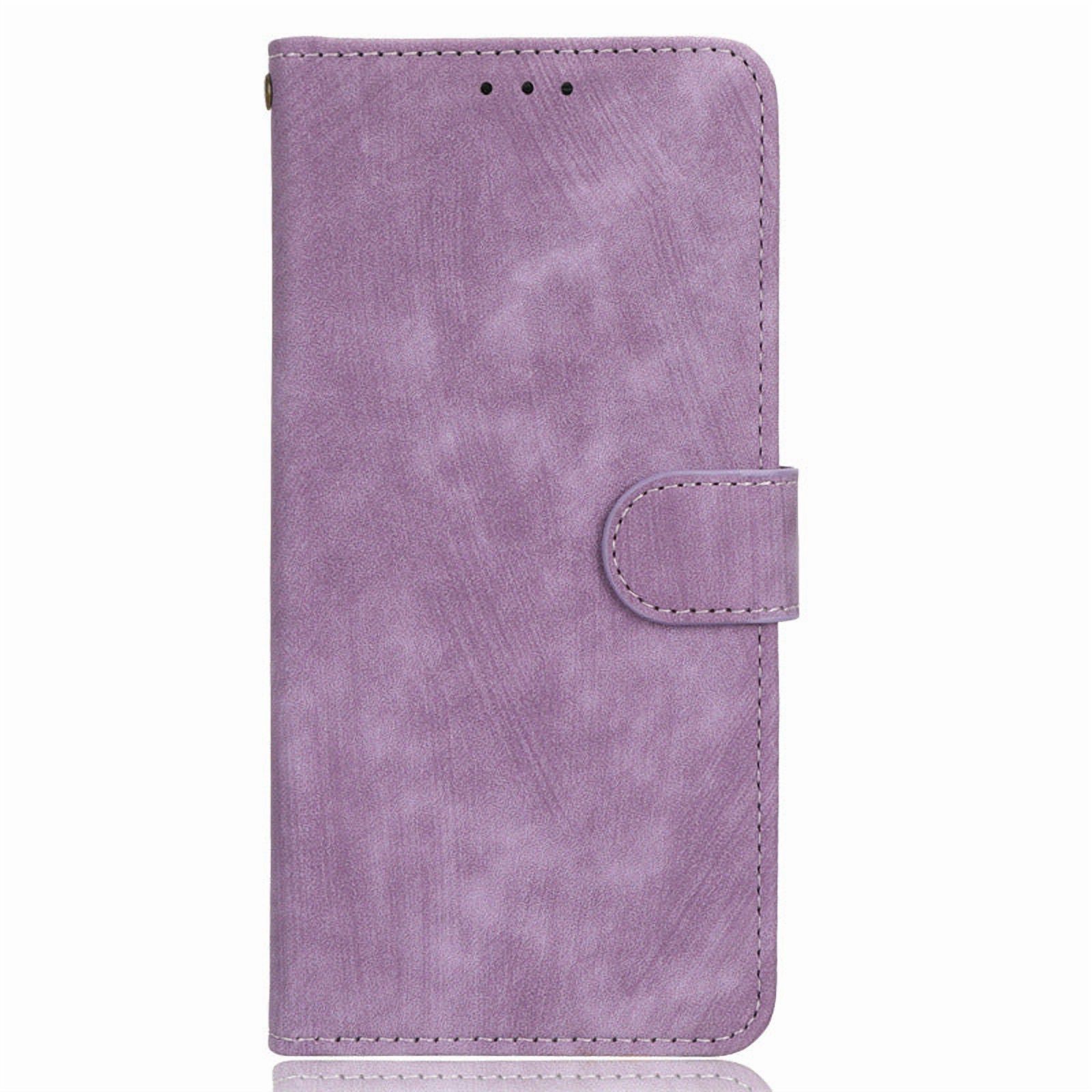 PANDACO Purple Suede Wallet Case for iPhone 16
