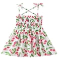 thumbnail image 1 of Toddler Baby Girl Summer Floral Strap Ruffle Casual Dress Outfits, 1 of 6