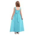 thumbnail image 2 of TiaoBug Combinaison à Sequins pour Filles Combinaisons Sans Manches Robe Maxi en Chiffon Combinaisons pour 7-14 Ans Bleu 10, 2 of 6