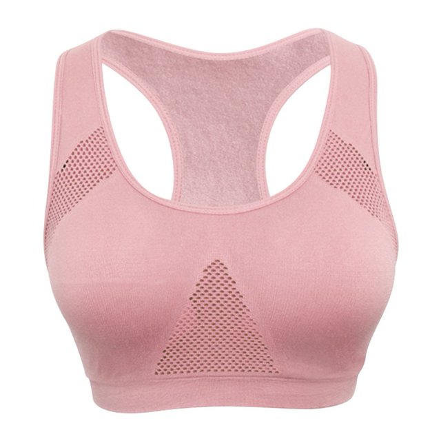Wuffmeow Women Absorb Sweat Top Sports Bra Mesh Breathable Bra