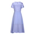 thumbnail image 4 of Robes Maxi Aguichant pour Femmes, Décontractées, à Manches Mi-Longues, d'Été, de Plage, Robe Soleil Hawaïenne, Coupe Évasée, Longue, 4 of 6