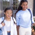 thumbnail image 2 of Hanes Girls ComfortSoft EcoSmart Crewneck Sweatshirt, L, Navy, 2 of 6