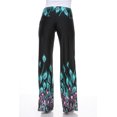 thumbnail image 4 of White Mark Printed Palazzo Pants, 106-Teal Peacock - Large, 4 of 5