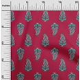 thumbnail image 1 of oneOone Viscose Jersey Fabric Leaves & Paisley Block Printed Craft Fabric BTY 60 Inch Wide, 1 of 5