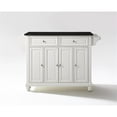 thumbnail image 3 of Kingfisher Lane Solid Black Granite Top Kitchen Island in White, 3 of 5