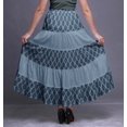 thumbnail image 3 of Bimba Jupe en Coton à 5 Niveaux pour Femmes Jupe Longue en Coton Imprimée Été, 3 of 5