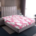 thumbnail image 4 of Erosebridal Pink Ribbon Sheet Set King, Stripes Bedding Sets King Size, Girls Bow Decor, 4 Pieces, 4 of 7