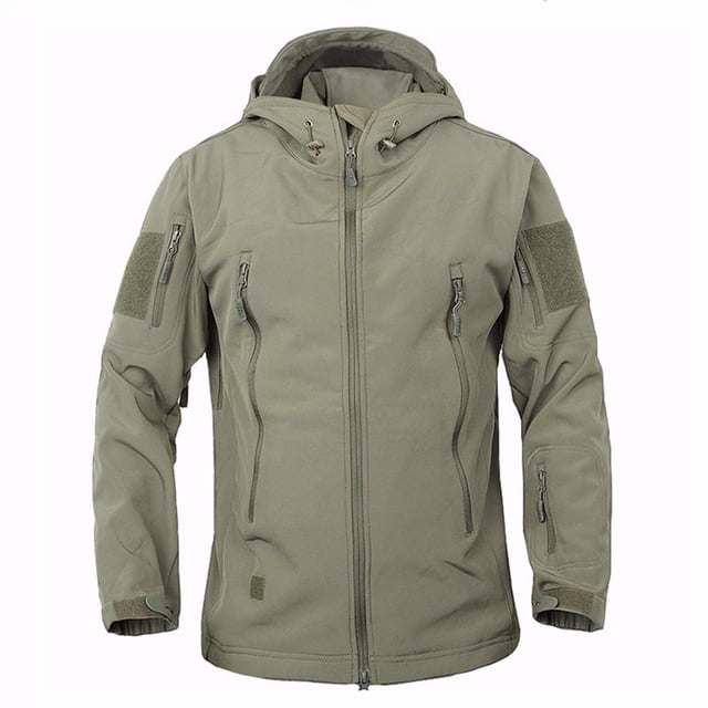 tumgatte Men's Warm Fleece Skin Soft Outdoor Solid Color Jacket Clearance