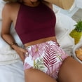 thumbnail image 1 of CEHVOM Women Split Swimsuit Spectacle Waist Printing Bikini, 1 of 4
