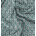 thumbnail image 1 of Soimoi Green Rayon Fabric Palmette Damask Print Fabric by Yard 42 Inch Wide, 1 of 6