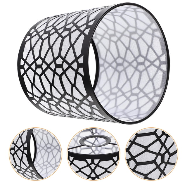 OUNONA Petits Abat-Jour Noirs en Fer Design Moderne 1 Pcs pour Salon