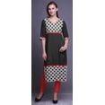 thumbnail image 2 of Bimba Panel Kurta Printed Women Straight Kurti Indian Summer Clothing, 2 of 5