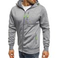 thumbnail image 2 of ORUYROP Sweat à Capuche Zippé pour Hommes, Mode Automne/hiver 2023, Veste Décontractée à Manches Longues, 2 of 6
