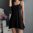 thumbnail image 2 of Rbaofujie Pyjama d'Été pour Femmes Bretelles de Pyjama pour Femmes Grande Taille Robe de Maison pour Femmes Courte Robe de Pyjama avec Coussinet de Poitrine Style Mince Débardeur Intégré Couleur Manches Mi-Longues Intégrées Pyjamas Mignons, 2 of 6