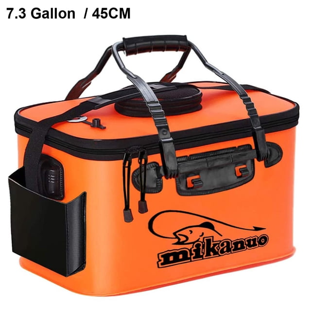 Boovnll Fishing, Foldable Fishing Bucket-Live Fish Container Multi-Functional Fish, Fishing Accessories, Fishing Tackle, Fishing Gear