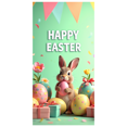 thumbnail image 1 of Easter Bunny Spring Celebration Festive Backdrop Banner Decorations Egg Party Supplies Photography Props Background, 1 of 4