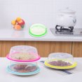 thumbnail image 3 of Stackable Refrigerator Plate Cover Fresh-keeping Bowl Covers Splash-proof Oil Kitchen Gadgets Container Lid Microwave Oven Caps Gadgets Container green, 3 of 6