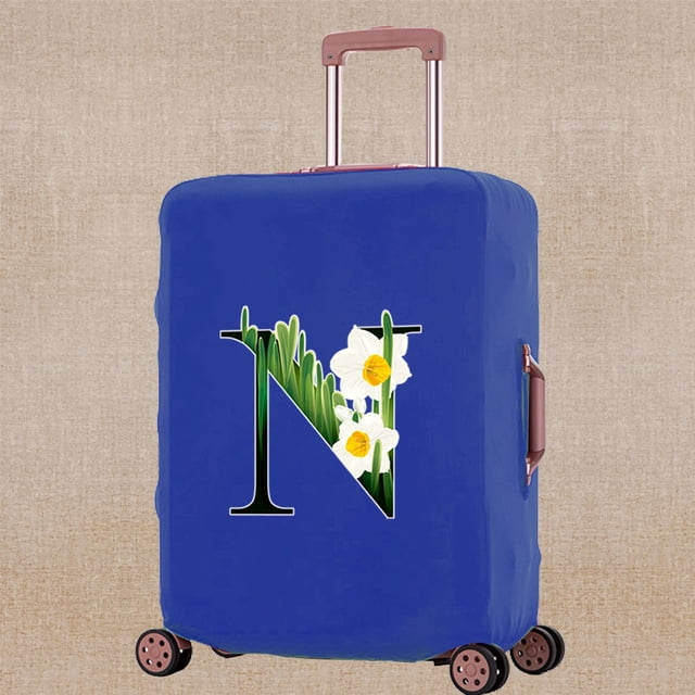 Luggage Cover Elasticity Thicken Travel Accessory Covers Flower Color Print Trolley Protective Case Apply To 18-32 Inch Suitcase 8Flower color N S (18-21inch)