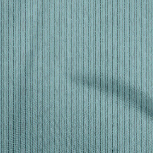 oneOone Velvet Teal Blue Fabric Stripes Texture Sewing Craft Projects Fabric Prints By Yard 58 Inch Wide