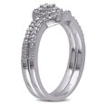 thumbnail image 3 of Miabella 0.14 Carat T.W. Diamond Sterling Silver Loop-Style Bridal Set, 3 of 4