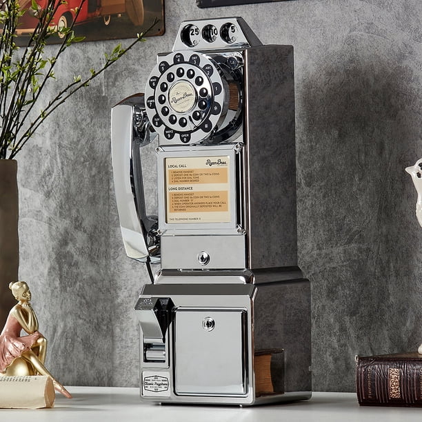 Ryan Bros. American Retro 1950's Payphone with Coin Bank Wall