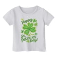 thumbnail image 3 of Ensemble de Pyjama Short pour Fille Haut pour Bébé Fille Enfant Filles Pâques Mignon Saint Pat Col Rond Manches Courtes T-Shirt Été Décontracté T-Shirt, 3 of 4