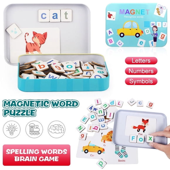 YOPTOP Wooden Magnetic Letters and Numbers for Kids - 141 ABC Alphabet Magnets for Preschool Toddlers - Letter Magnets with Storage Box - Educational Fridge Magnets for Kids