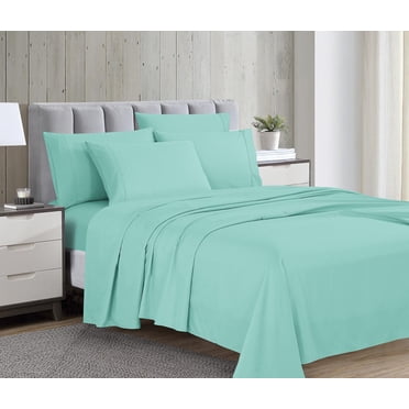 Ensemble de draps de luxe Swift Home 6 pièces avec taie d'oreiller additionnelle, King, Vert mousse