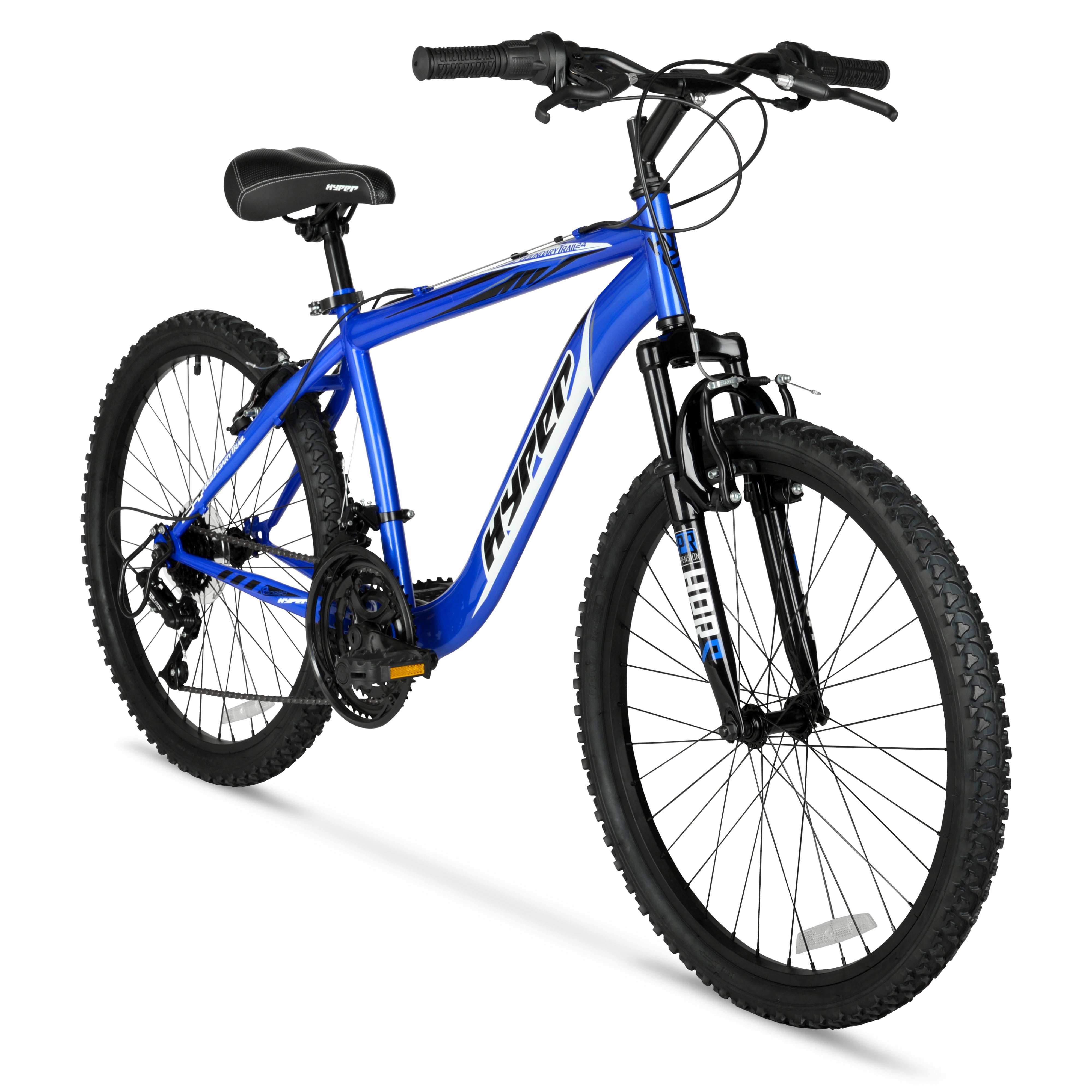 Hyper Bicycles 24” Boy’s Boundary Mountain Bike, Blue