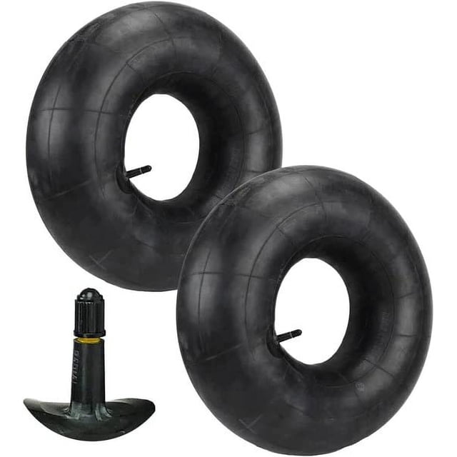 Two 20x8x8, 20x10-8 Rear Lawn Mower Tire Tubes 20x10.00-8 Standard Off Set Valve Stem