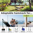 thumbnail image 4 of Tranquillo Hamac Universel avec Supports en Acier Enduit Électrostatique, Support de Hamac Réglable et Pliable avec Filet en Polyester à 2 Couches et Sac de Transport pour 2 Personnes. Toile - Noir, 4 of 5