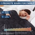 thumbnail image 2 of Westinghouse Electric Blanket King Size Super Cozy Soft Flannel 100"" x 90"" Heated Blanket with 10 Fast Heating Levels & 1-12 Auto-Off Machine Washable ETL&FCC Certification Charcoal, 2 of 5