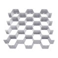 thumbnail image 2 of 18-Compartment Honeycomb Drawer Divider Organizer Ties Belts Organization - Grey, 2 of 8