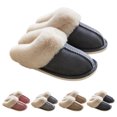 thumbnail image 2 of Winter Slides Fuzzy Unisex Non-skid Thickened House Sandals Slip on Slippers, 2 of 10