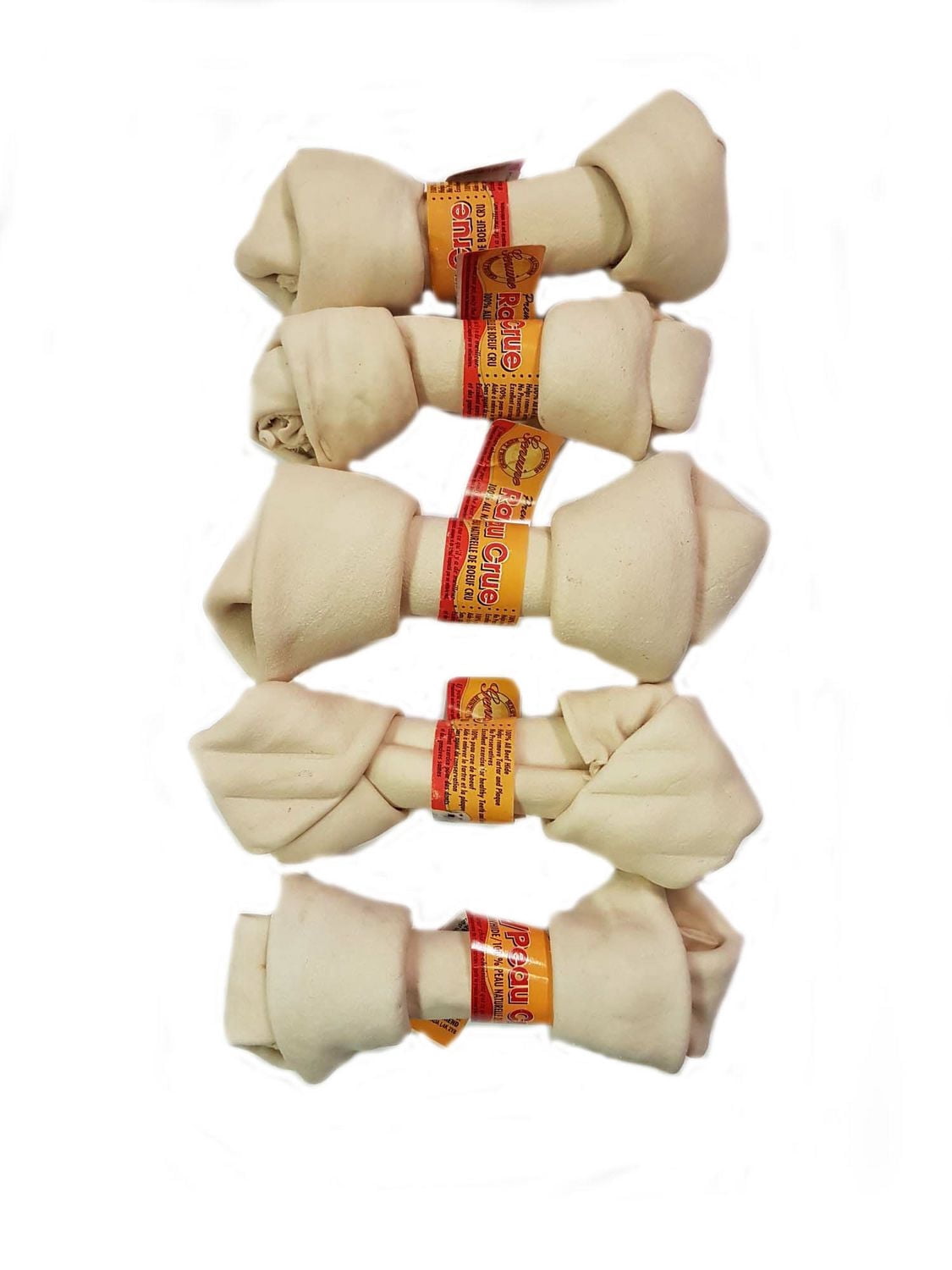 Masters Best Friend 1 Piece Rawhide Knotted Bone Dog Chew 6-7"