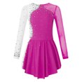 thumbnail image 3 of Ocealan Robe de Danse Ballet en Strass pour Filles Enfants Robe de Gymnastique Patinage Artistique Justaucorps de Danse Ballet Rose 12, 3 of 5