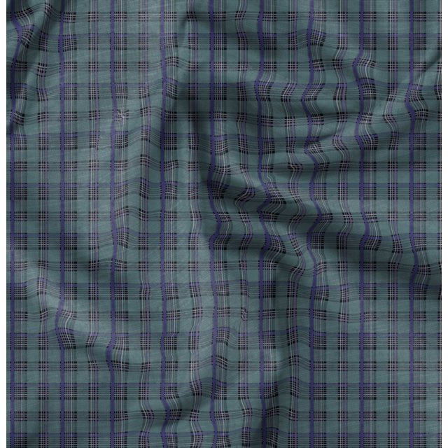 Soimoi Cotton Voile Fabric Plaid Check Decor Fabric Printed Yard 42 Inch Wide