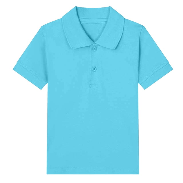 Annhoo Polos d'Été pour Filles à Manches Courtes, Col Rabattu, Boutons, Coton, Tennis, Uni, Décontracté, Tunique Basique, 2 à 15 Ans