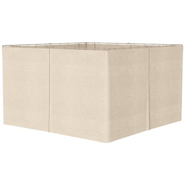 Outsunny Ensemble Universel de Parois Latérales de Gazebo 10 Pieds x 13 Pieds avec 4 Panneaux, Crochets/anneaux en C Inclus pour Pergolas et Cabanes, Beige
