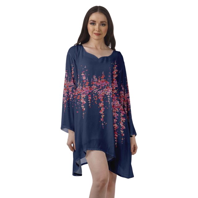 Moomaya Robes Décontractées Femmes Rayonne Robe Mini à Manches Longues pour Femmes