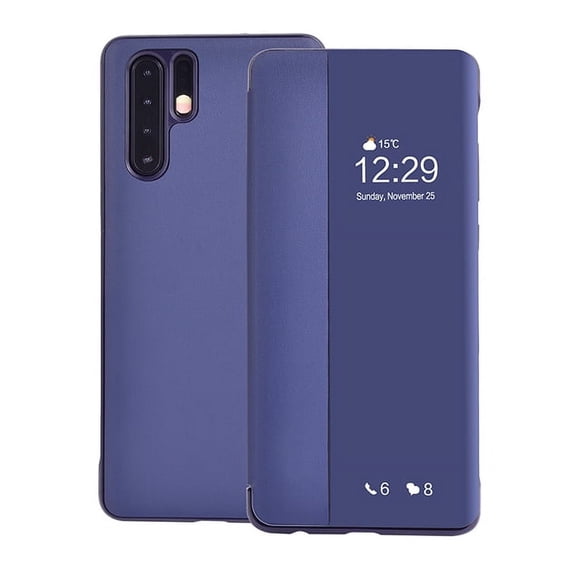 Flip Cover Leather Phone Case For Huawei P30 P40 Pro P30pro P20 Lite P10 Plus P 30 20 10 P10plus P20lite P20pro Smart View Case Dark Blue For Huawei P30 Pro